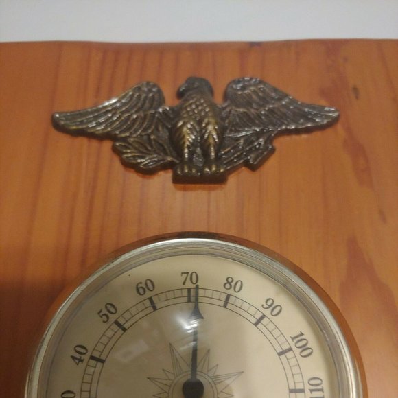 VTG Springfield Mariner Barometer Thermometer Hygrometer Wood Wall Station - Picture 5 of 9